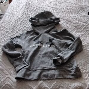Under Armour Women's Charcoal Gray Hooded Sweatshirt with Logo
